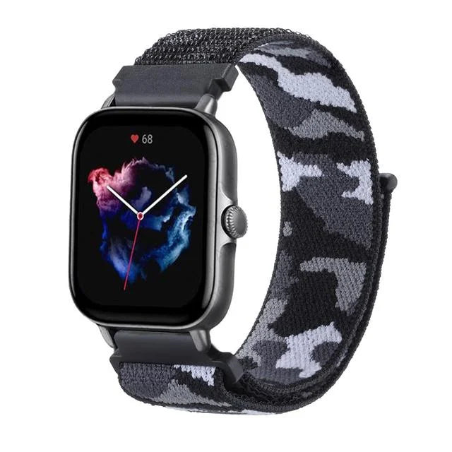 20mm 22mm Nylon Loop Strap for Amazfit GTR 47mm/GTR4 3 Pro/GTS 4 mini/3 Bracelet for Amazfit Balance 3 2/bip 5 6 Max/Stratos 2 3
