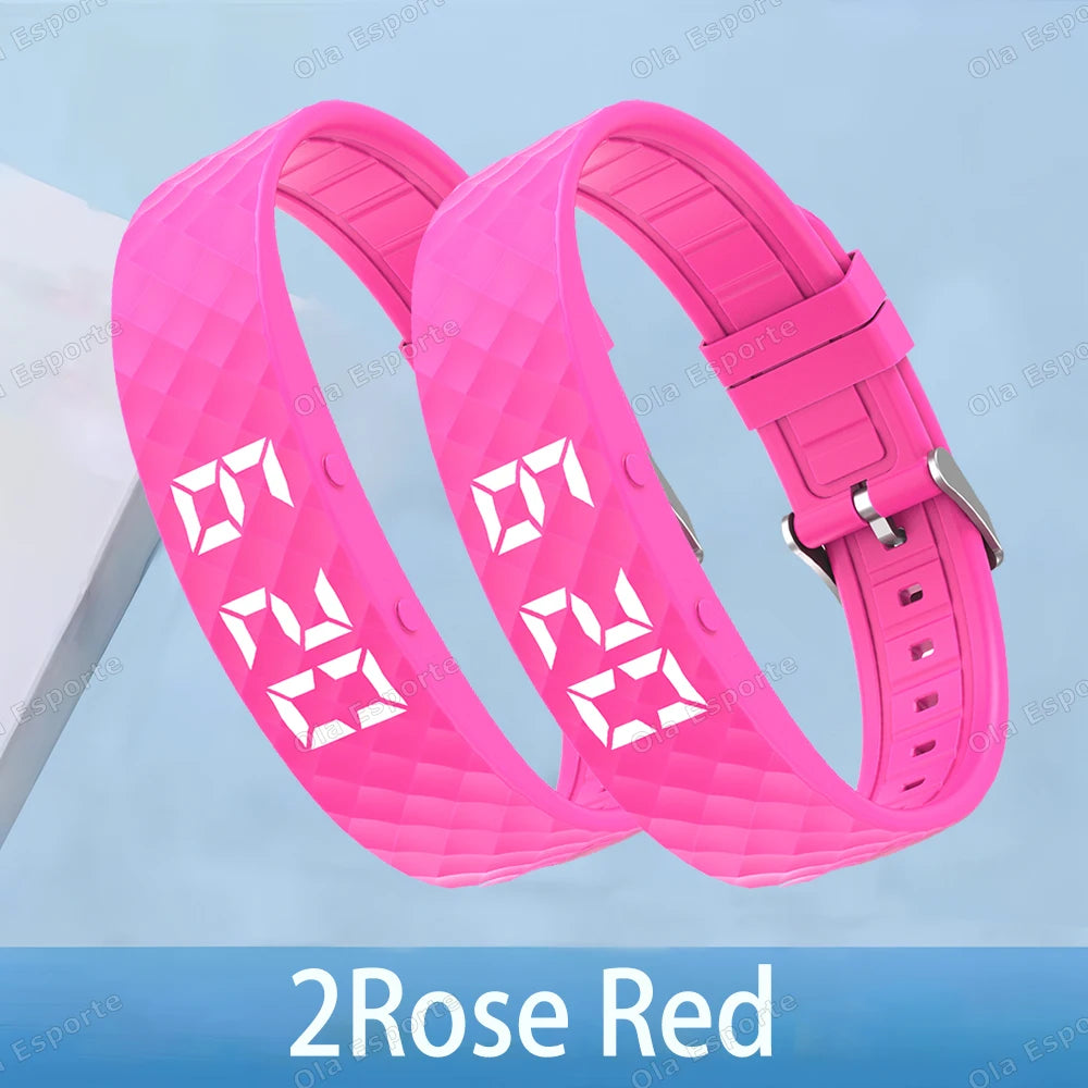 2026 New LED Digital Smart Bracelet Monitor Vibration Alarm Wristband Smart Bracelet Waterproof Smartband for Student Smart Band