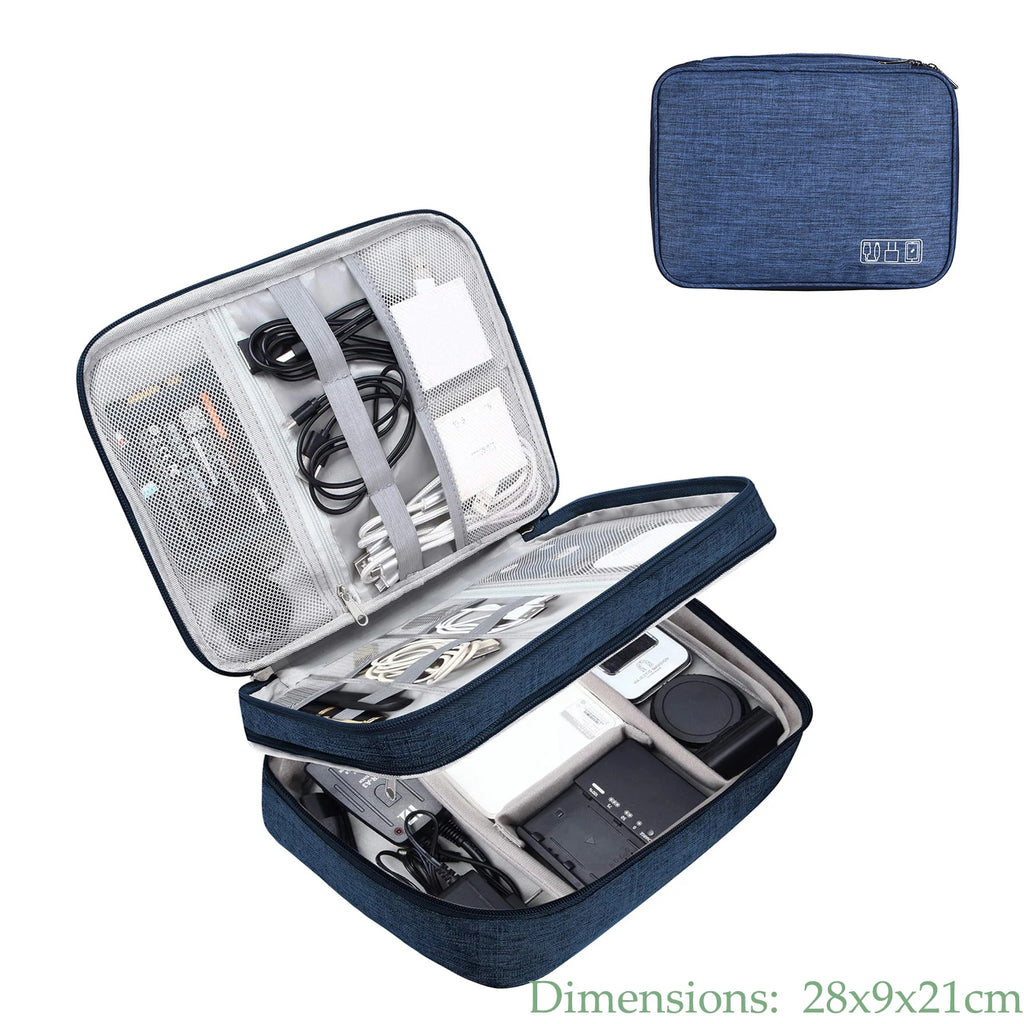 Portable Travel Cable Organizer Case Cable Storage Bag Waterproof Digital Electronic Accessories Organizer for USB Charger Plug