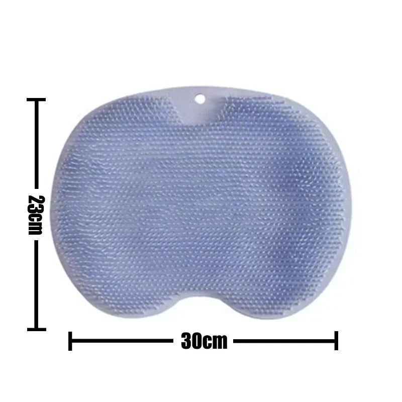 Foot Wash Mat Silicone Sponge Body Brush in The Shower Reusable Wall Mounted Back Silicone Bath Foot Massage Pad Shower