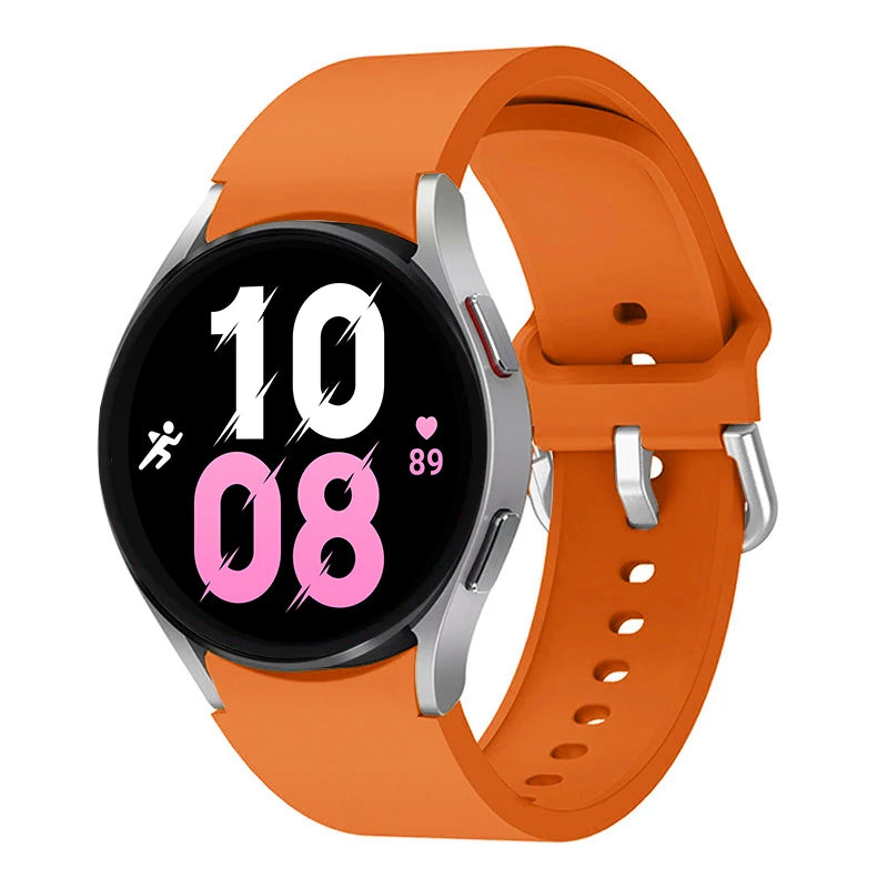 official Silicone Strap For Samsung Galaxy Watch 5 4 44mm 40mm/4Classic 46 42mm Wrist 20mm Bracelet Galaxy Watch 5 Pro 45mm Band
