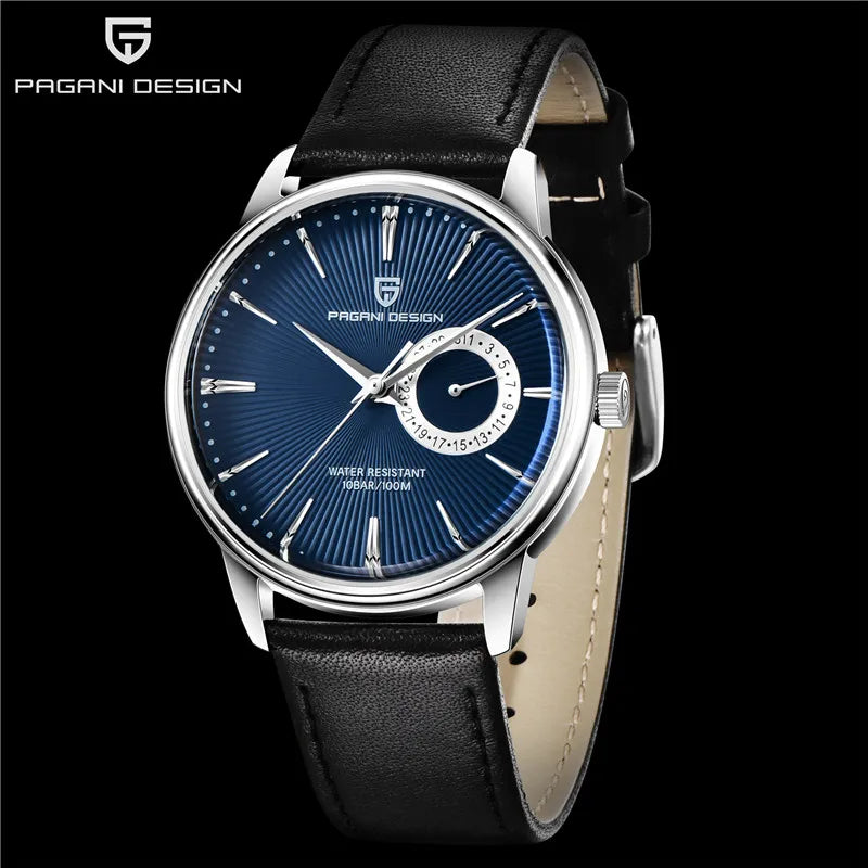 Original PAGANI DESIGN 1654 Fashion Casual Sports Watch Men Military Watch Stainless Steel Waterproof Quartz Watch Reloj Hombre