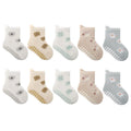 5 Pairs Childrens Non-Slip Socks Cute Cartoon Pattern Kids Boys Girls Floor Socks Comfortable Breathable for Toddler