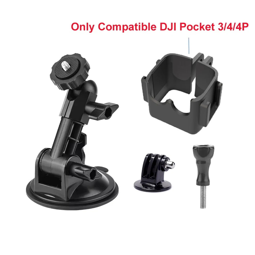 For DJI OSMO Pocket 3 4 4 Pro Camera Car Mount Adapter Suction Cup Gimbal Camera Car Holder For DJI OSMO Pocket 3 4 Accessories