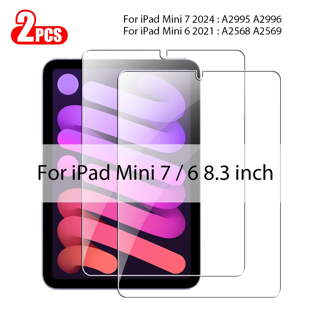 Tempered Glass For Ipad Pro 13 M5 M4 2025 12.9 Air 11 5 4 3 2 M3 M2 Screen Protector A16 10 9 9th 10th Generacion Mini 7 6 Film