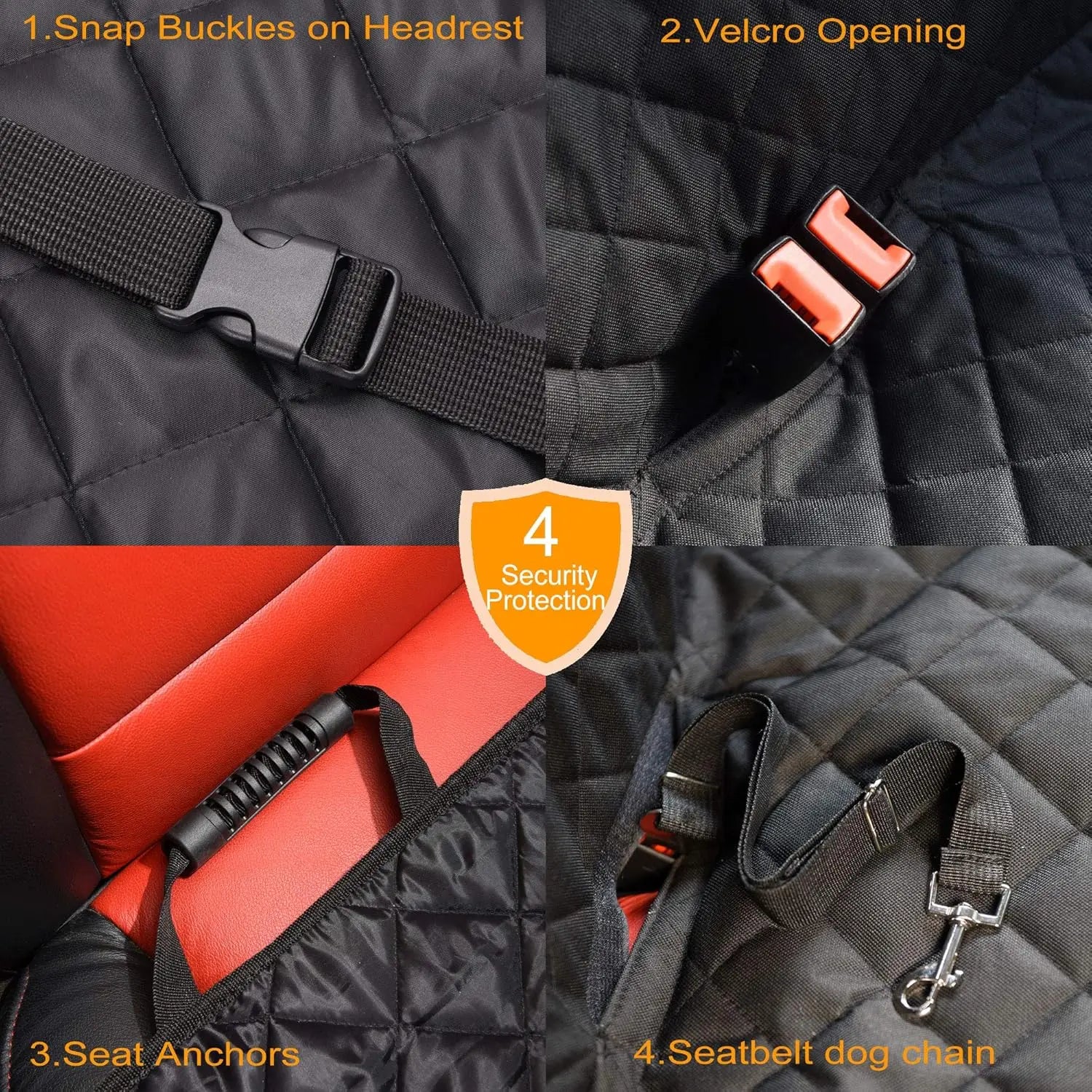 Dog Seat Cover for Cars, Waterproof Bench Seat Protector Nonslip Soft Pet Back Seat Cover for Trucks SUV