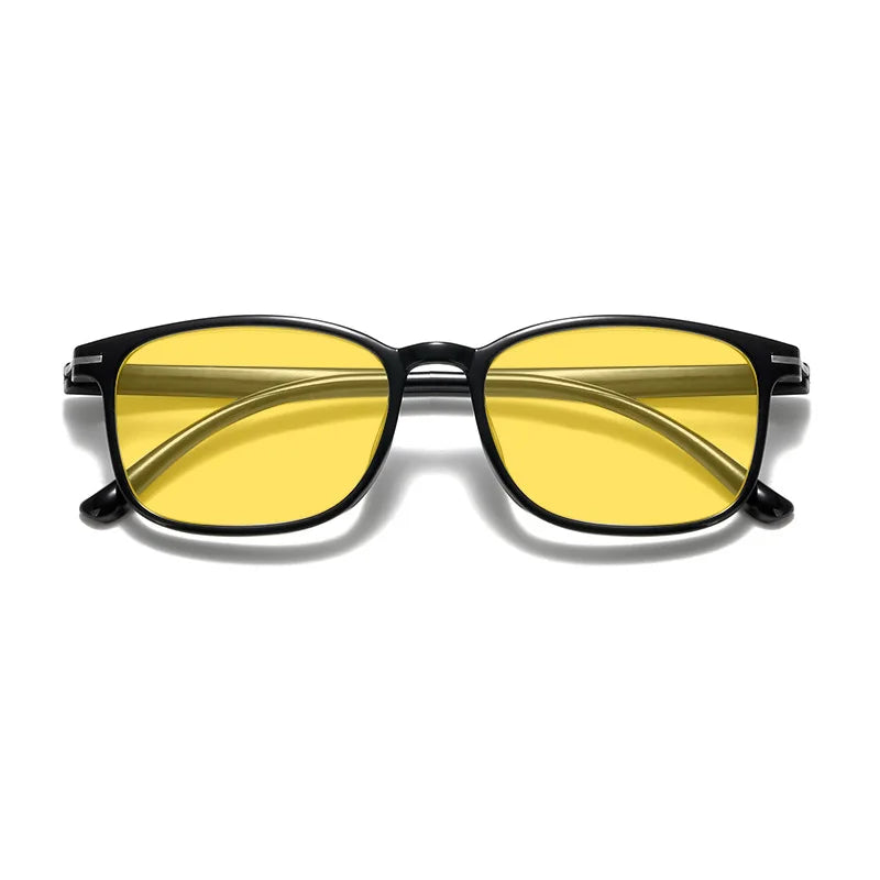 Anti-Glare Night Vision Driving Myopia Glasses for Women Men Ultralight Square Frame Eyeglasses Retro Minus Eyewear To-4.0