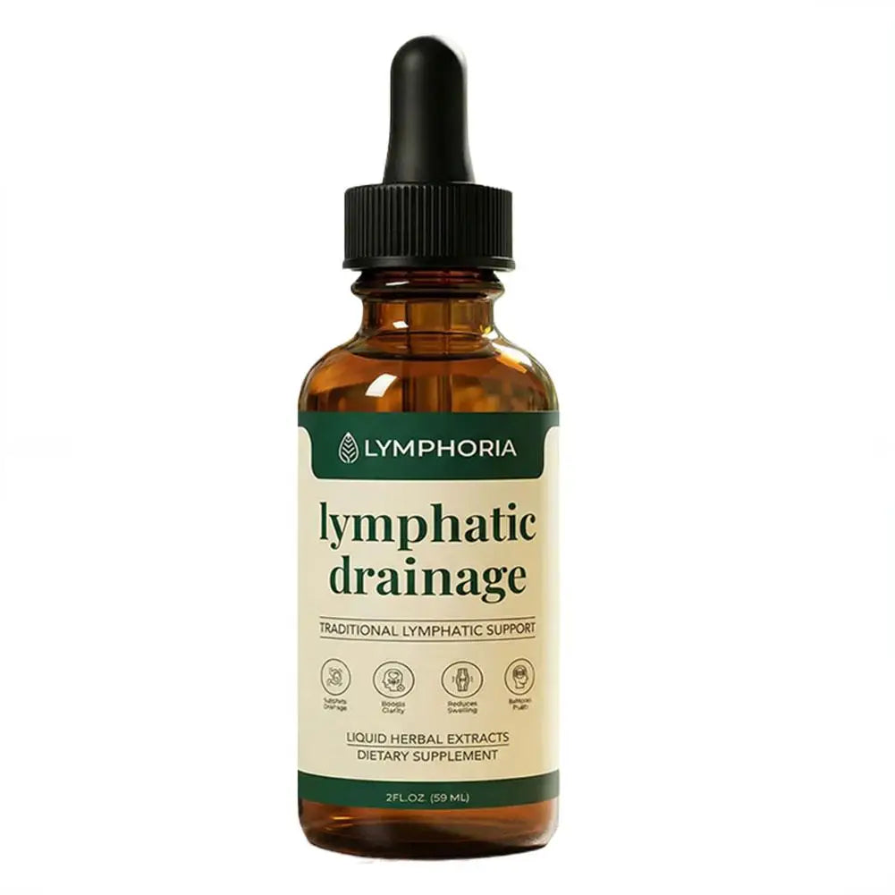 Lymphatic Support Drops Natural Herbal Extract Gentle Liquid Formula Circulation Care Swelling Discomfort Relief for Adults