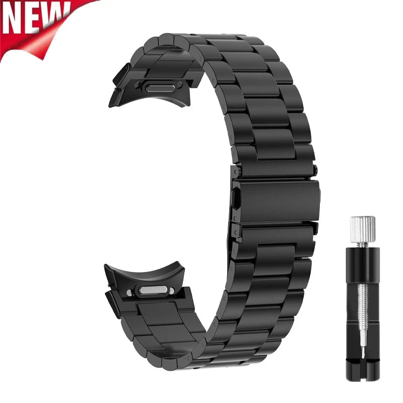 Metal Strap for Samsung Galaxy Watch 6 5 4 40mm 44mm Bracelet One Click Attachment for Galaxy Watch 6 Classic 43mm 47mm Band