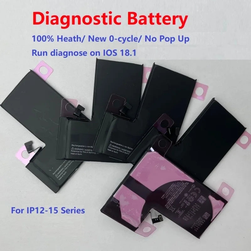 Wholesale Diagnostic Battery Standard Capacity 0 Cycle No Pop Up 100% Heath On IOS 18 26 For Iphone 12 13 14 15 Pro Max