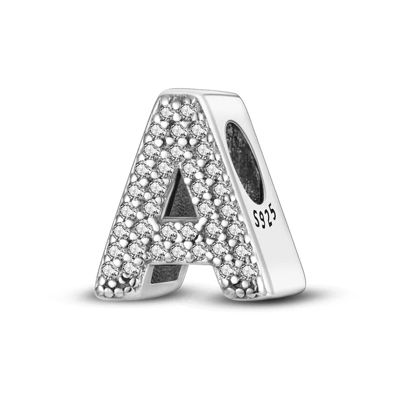 925 Sterling Silver Traveling The World Alphabet Charms Pendant For Women Fit Original Bracelet DIY Birthday Party Jewelry Gifts