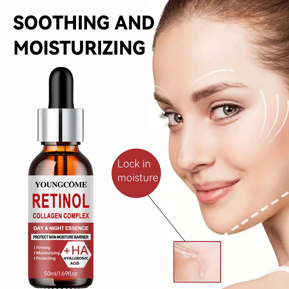 Retinol Day and Night Serum. Smooth Out Wrinkles. Deeply Moisturize the Skin Moisturizing Anti-Wrinkle Aging Shrinks Pores