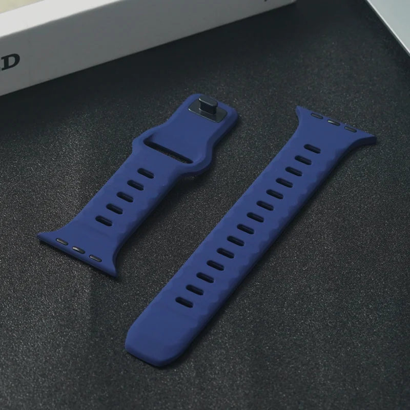 Sport Band For Apple Watch Ultra 9 8 7 6 SE 5 Soft Silicone Lightweight Bracelet Strap For iWatch 38MM 40MM 42MM 44MM 45MM 49MM
