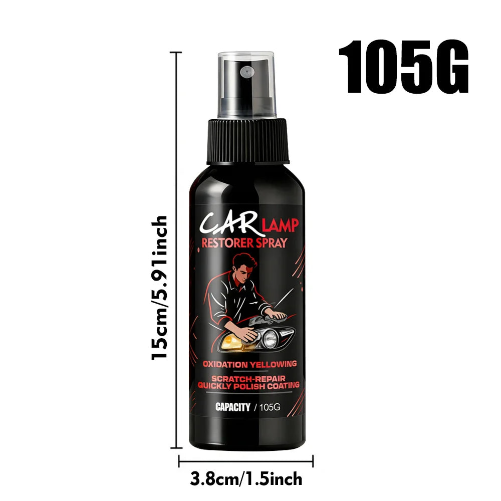 Car Headlight Restoration Polishing - Headlamp Scratch Remover Repair Cleaner Paste Remove Oxidation Headlight Polish Spray