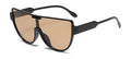 Vintage Semi-round Sunglasses Women Fashion Monoblock Outdoor Goggle Shades Trending New Design UV400 Eyewear