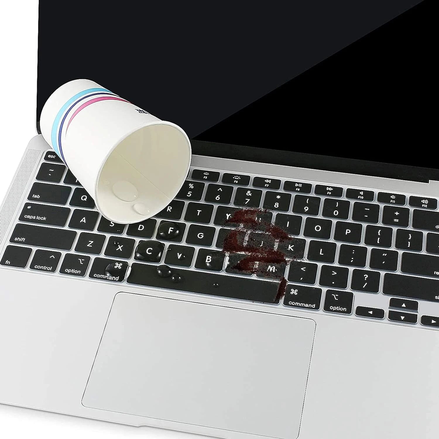 Keyboard Cover For MacBook Air 13 inch 2022 2021 2020 Release A2337 M1 A2179 with Touch ID Waterproof Protective Silicone Skin