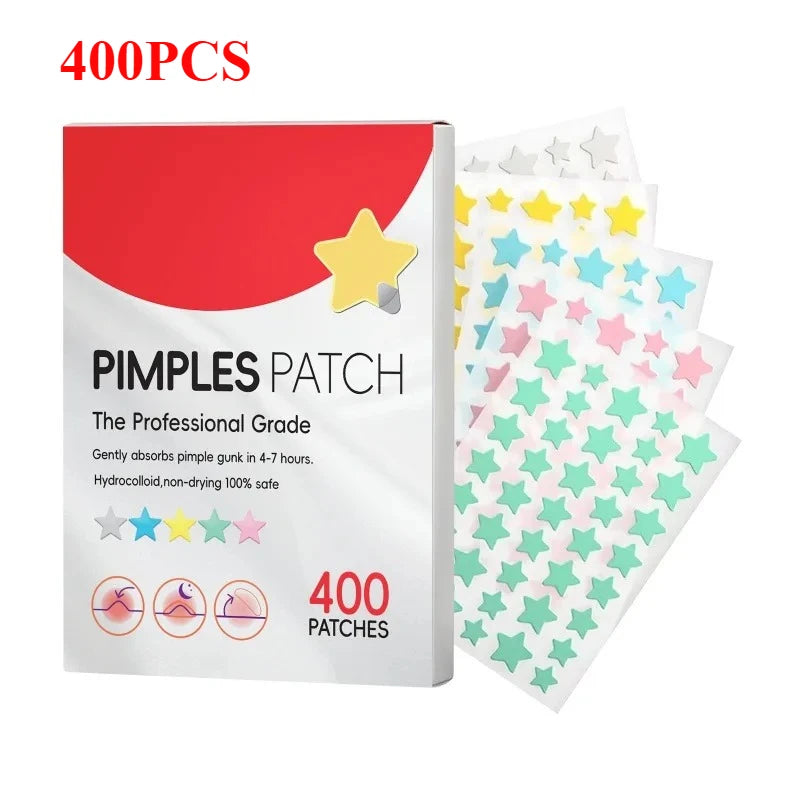 400pcs Star Acne Patches Invisible Pimple Cover for Face Oil Control Spot Treatment Cute Sticker for Covering Zits and Blemishes