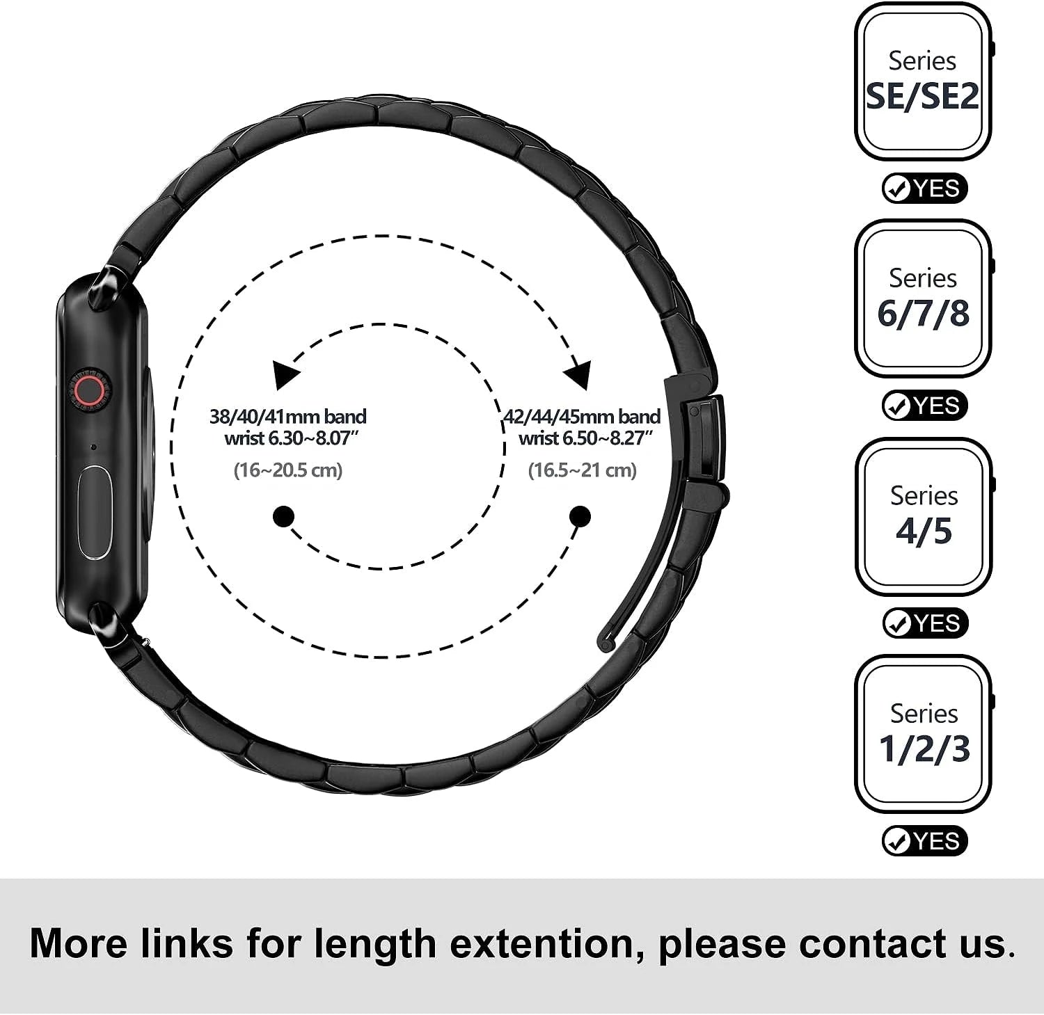 Stainless steel Strap For Apple Watch band UItra 49mm 9 8 7 45mm 41mm metal belt on Iwatch series 6 5 4 SE 3 44mm 42mm 40mm 38mm