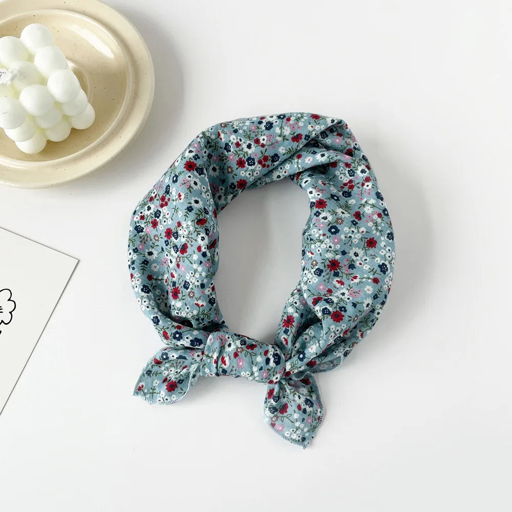 Fashion Square Scarf 1pcs Cotton Rich Summer Scarf Digital Printed Head Scarf for Women Versatile Lightweight Wrap Chic