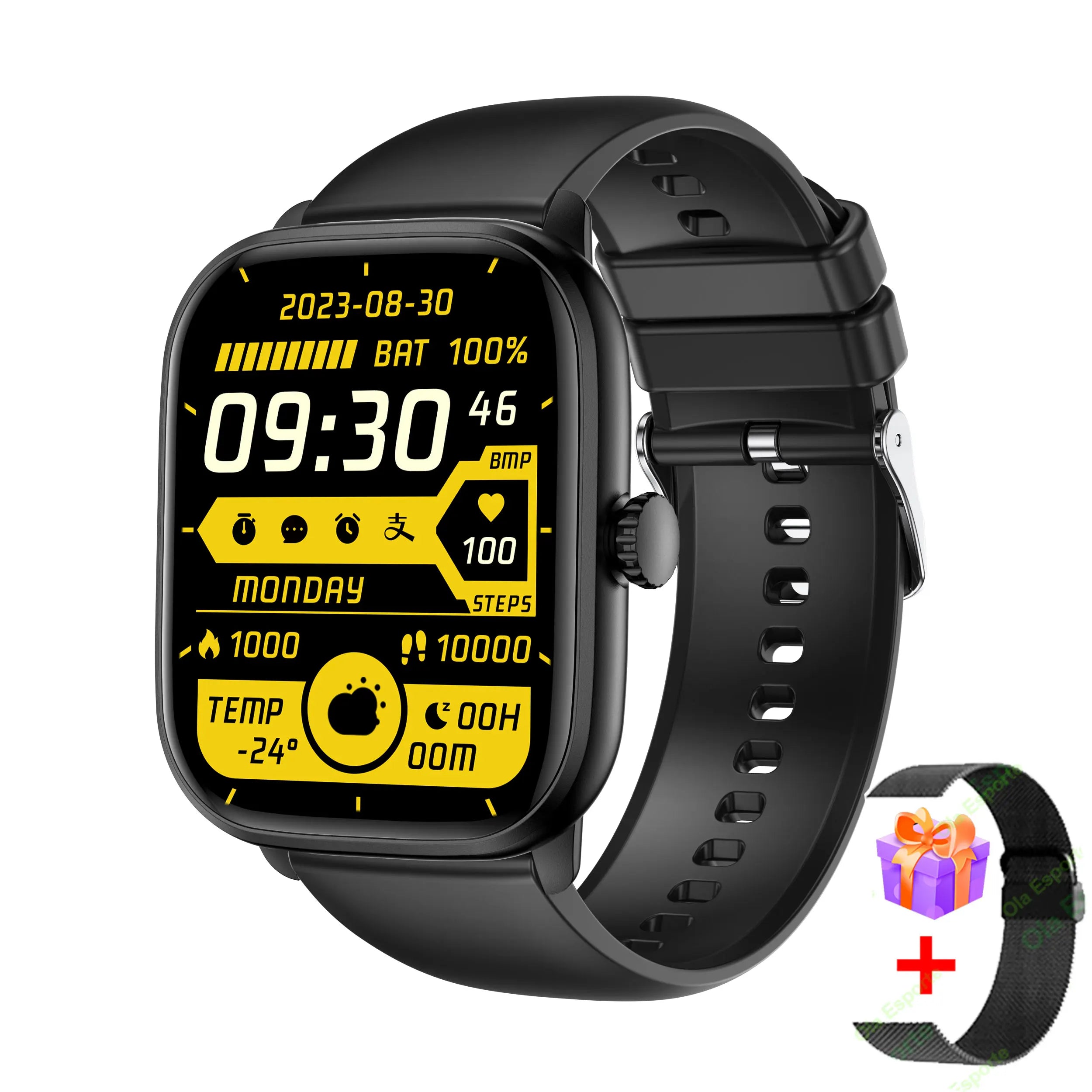Smart Watch 2024 Bluetooth Call Music Smart Watches For Men 2.01" Full Touch Dial Fitness Tracker Waterproof Smartwatch