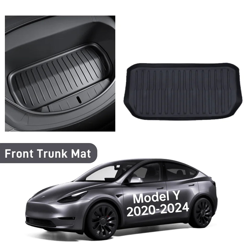 For Tesla Model 3/ Y TPE Trunk Mat Juniper Highland 2020 2021 2022 2023 2024 2025 Custom Cargo Mat Liner Seat Back Protector