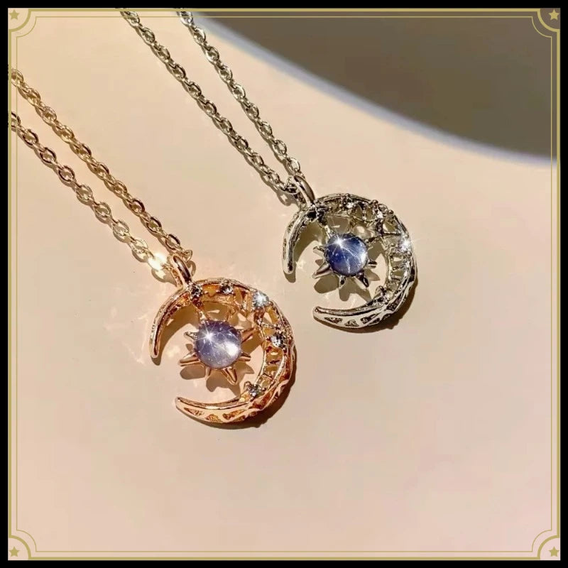 Star Moon Pendant Necklaces for Women Simple Clavicle Chain Fashion Jewelry Accessories
