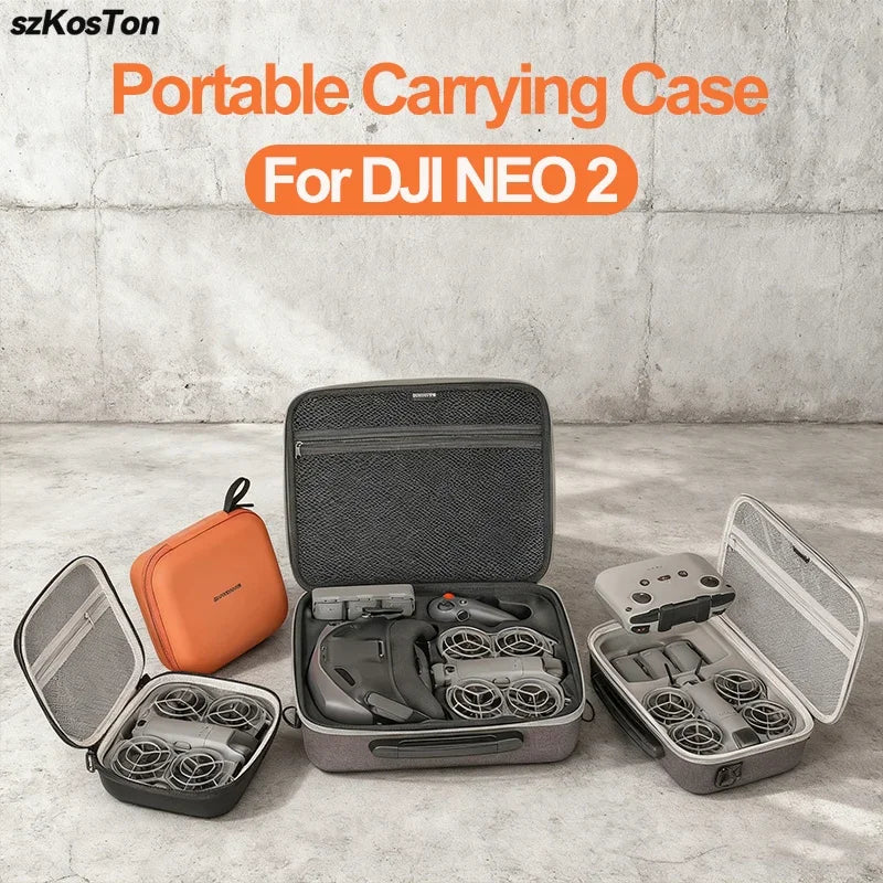 Portable Carrying Case for DJI NEO 2 Drone Hard PU Travel Storage Bag Shockproof Case Waterproof Protector Neo 2 Accessories ﻿