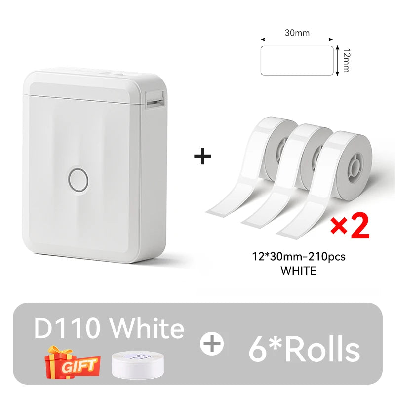 Niimbot D110 Mini Portable Thermal Printer Smart Pocket Self-adhesive Label Printer Bluetooth Price Label Sticker Maker For Home