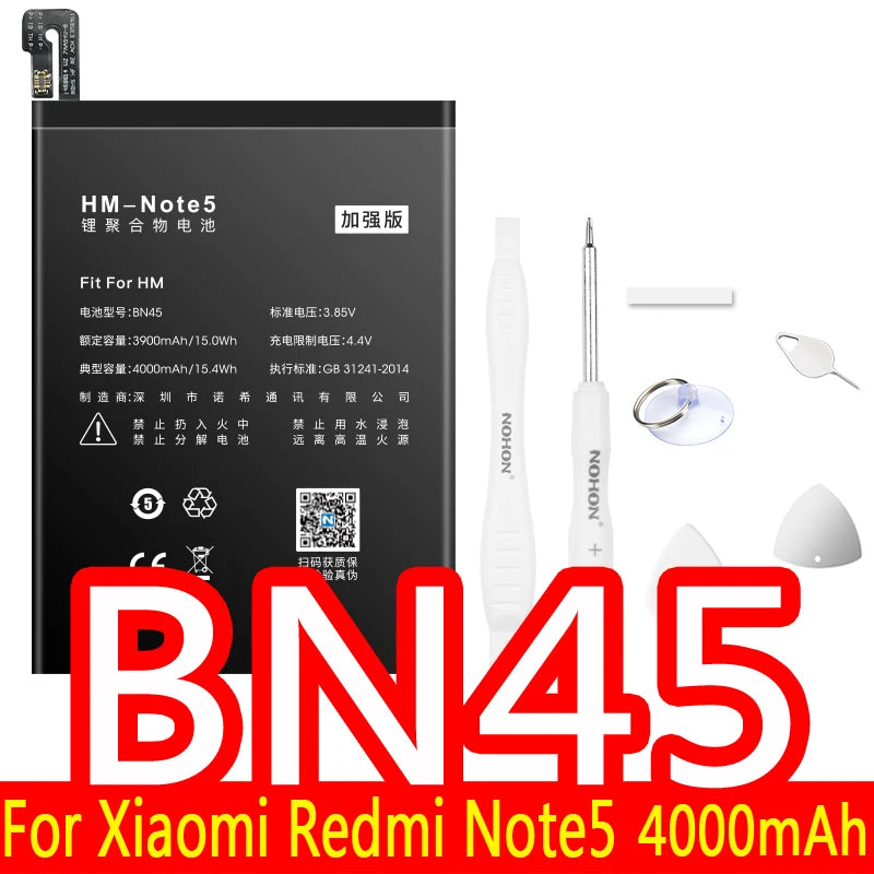 NOHON Battery For Xiaomi Redmi Note 10 Pro 9 9S 8 7 Mi 9 SE 8 Lite 9T Mix 4 Bateria BN57 BN53 BM4Y BM4J BM3L BM4E BM4F BN4A BN55