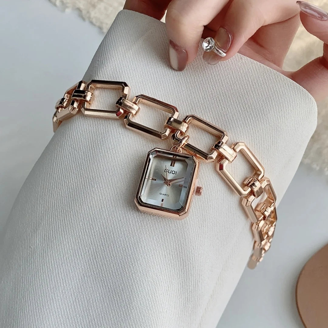 Women Quartz Watch Bracelet Square Dial Quartz Analog Women's Watches Ladies Wristwatch Elegant Female Clock Montre