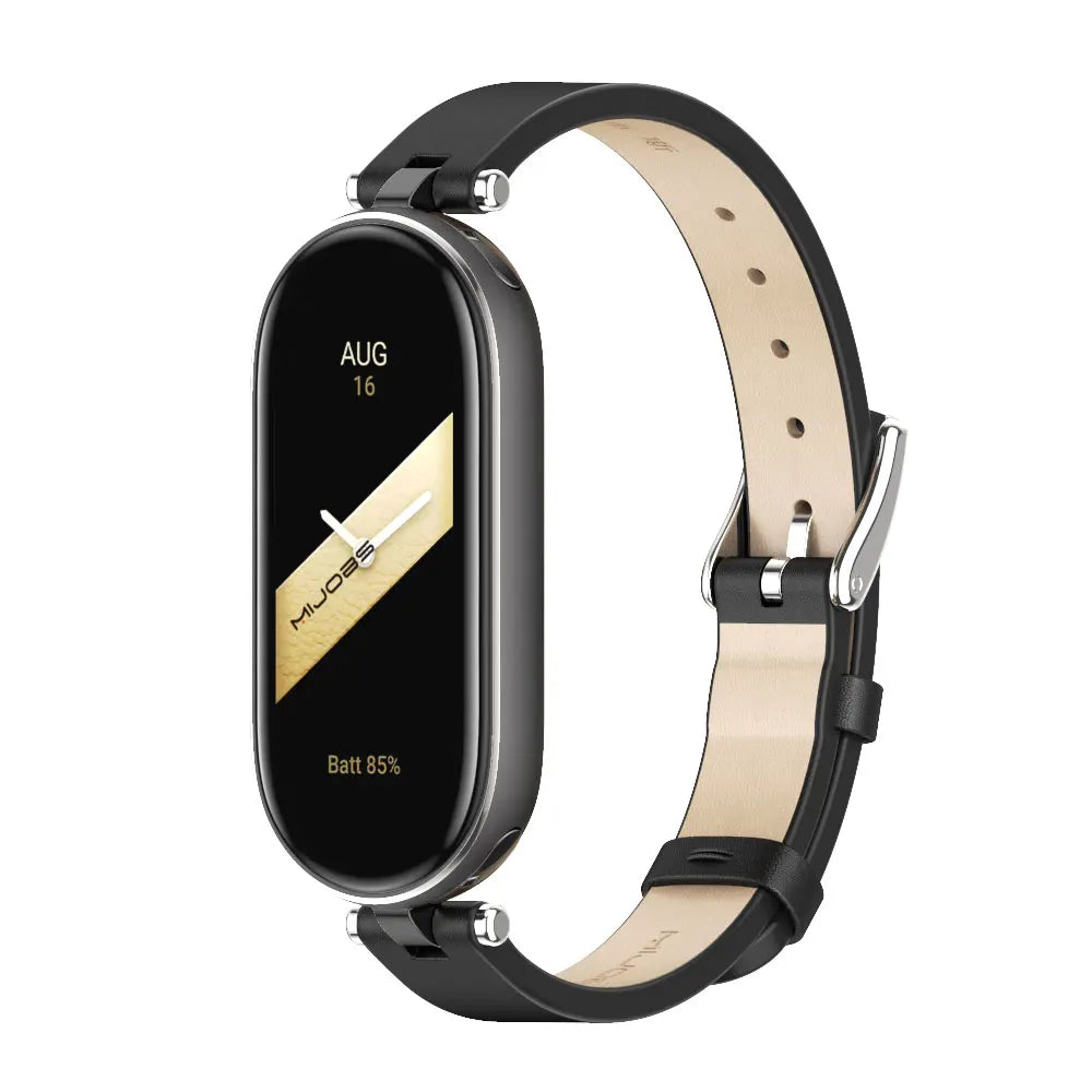 Mi Band 9 10 8 7 6 5 Strap for Xiaomi Smart Band 8 Bracelet NFC Global Version Leather Watch Band Mi 8 Wristband Miband 9 10