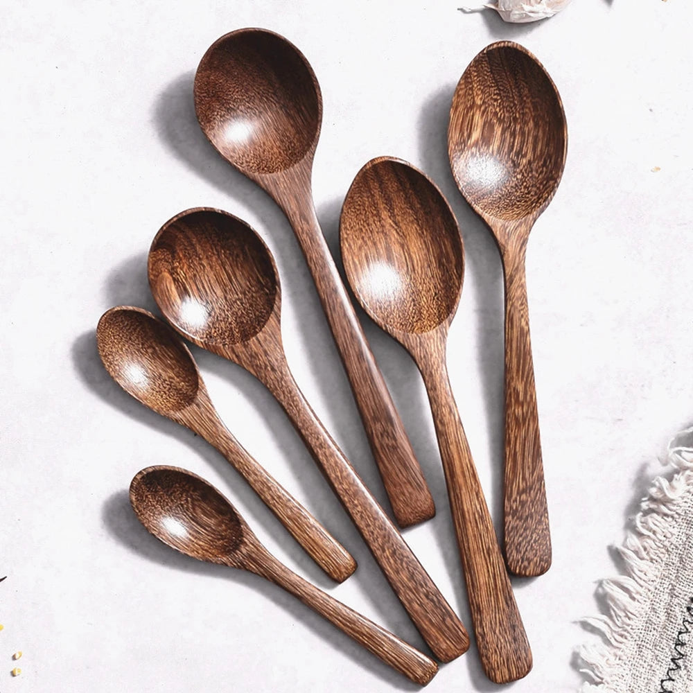 Stirring Eco Friendly Flatware Kitchen Tools Mixing Cooking Utensils Wooden Spoon Soup Spoons Coffee Spoon Tea Spoon