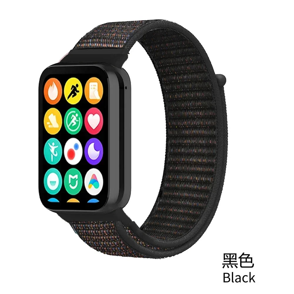 Nylon Strap for Xiaomi Mi Band 9/8 Pro Breathable Replaceable Bracelet Wristband Correa Redmi Watch 4/5/6 Watchband Accessories