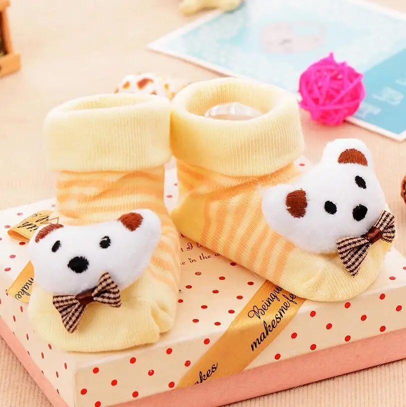 Baby Socks Toy Slipper Girls Boys Newborn Accessories Anti Slip Animal Kids Toddlers Gift Clothes Infant Stuff Children Bear