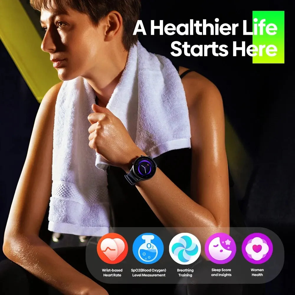 New 2024 Zeblaze Btalk 2 Lite Voice Calling Smart Watch Large 1.39'' IPS Display 100+ Sports Modes 24H Health Monitor Smartwatch