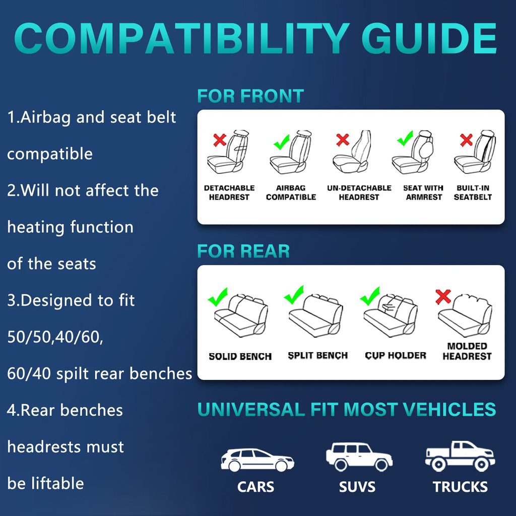 C03-pink Five-Seat Car Seat Covers Universal Full Surround Car Seat Covers Fits 95% of Vehicle Models Car Accessories Driver's seat cover or passenger seat cover all season universal pad