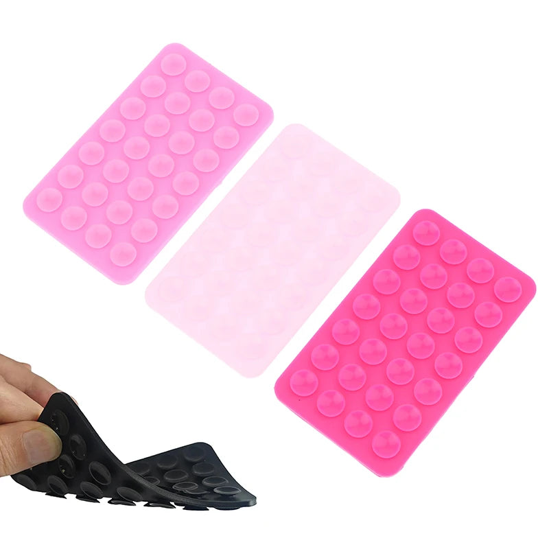 1pc Backed Adhesive Sucker Pad For Fixed Pad Double Side Silicone Suction Pad For Mobile Phone Fixture Suction Cup