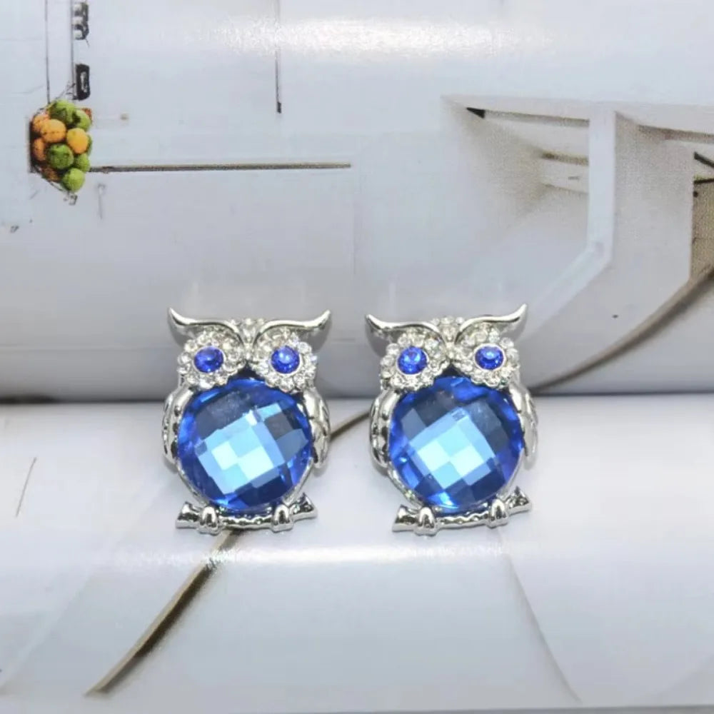 FSUNION Women's Rhinestones Crystal Owl Necklace Pendant Sweater Chains Jewelry Clothing Accessories Gifts 2025
