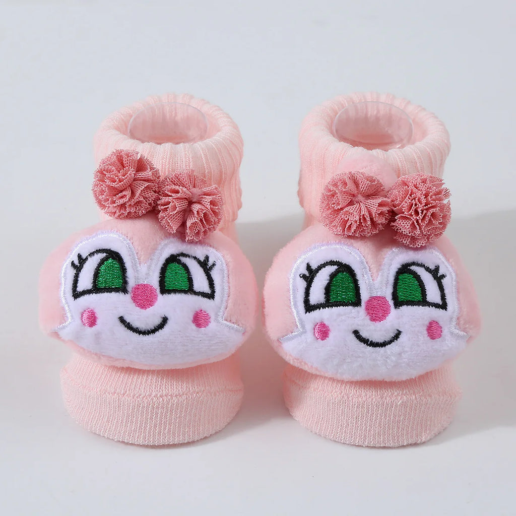 Baby Socks Spring and Autumn Soft Cotton Newborn Baby Socks in The Tube Cartoon 3D Doll Infant Boys Girls Socks 0-6 Months