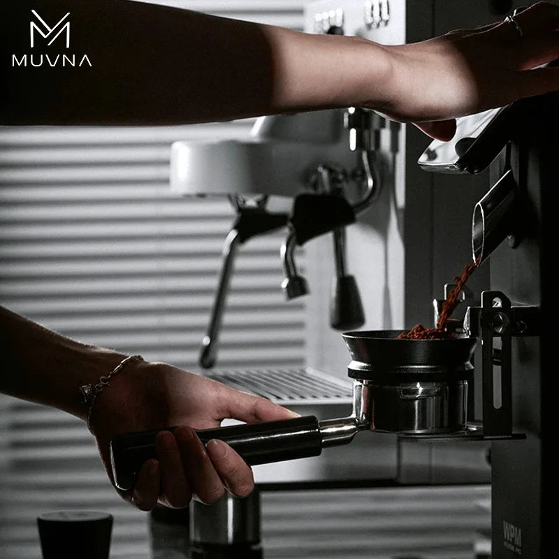 MUVNA Magnetic Dosing Ring Funnel 51/53/58mm, Espresso Ring Dosing Anti-Spill with Magnet Fit Portafilter Barista Accessories