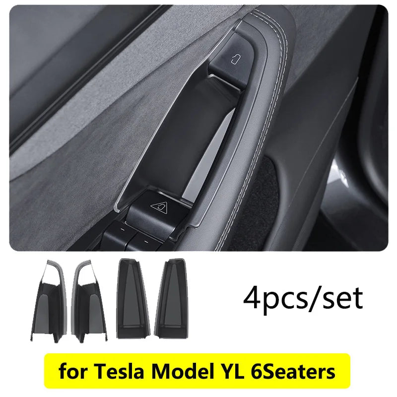 For Tesla Model 3 Y YL Juniper Highland 2020-2026 Door Handle Storage Box Inner Handle All-inclusive Organizer Container Tray