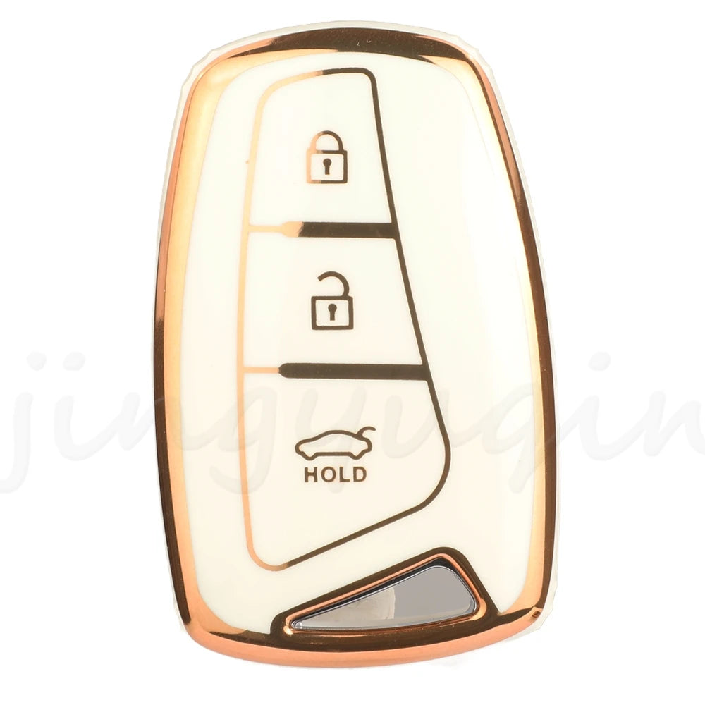 JYQ TPU Auto Key Shell Case Cover For Hyundai Grandeur HG Sedan Genesis G80 Santa Fe 3DM Grand SantaFe 2018 IX45 EQUUS Azera