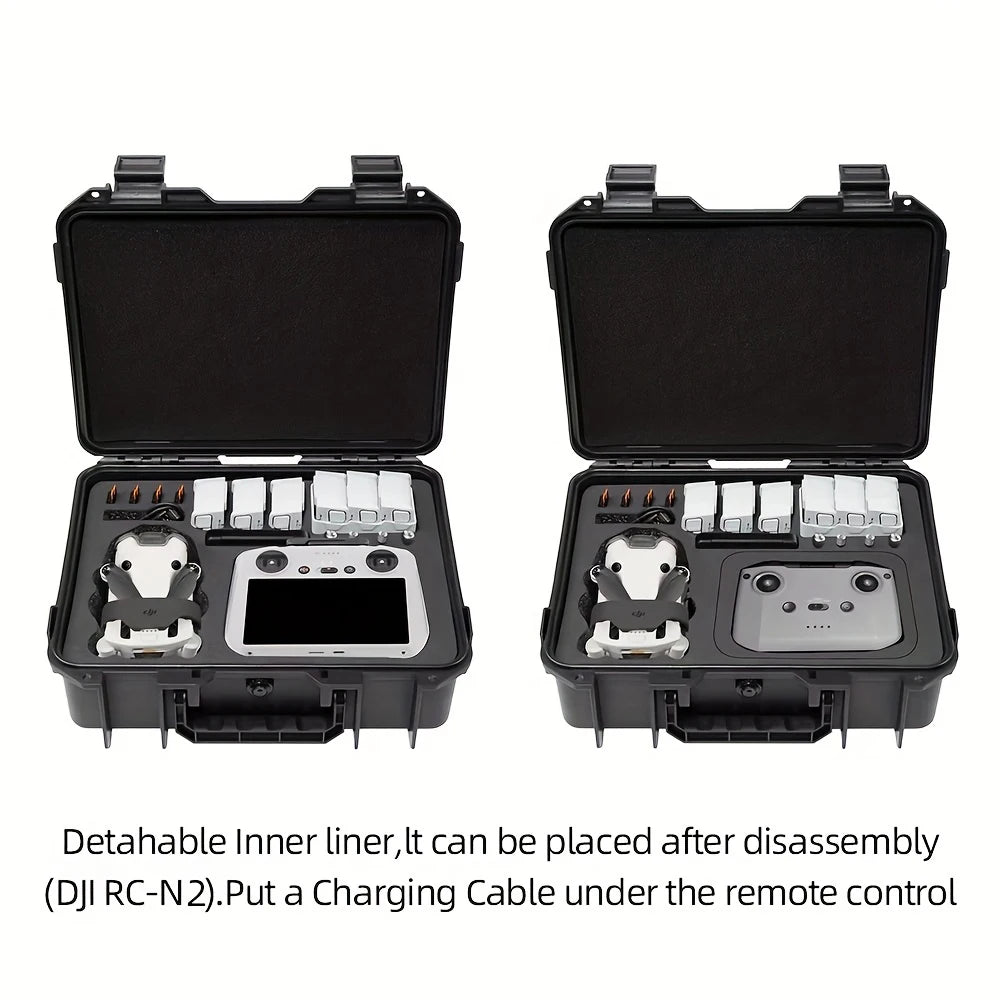 Hard Case for DJI Mini 4 Pro,Waterproof Hard Shell for DJI Drone Mini 3 Pro/Min3/RC2/RC/RC-N2/N1 Travel Carrying Storage Box