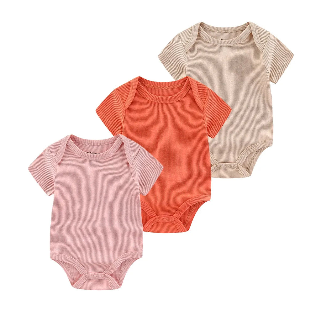 Kiddiezoom Four Seasons 0-12M 1 PCS Solid Unisex Baby Bodysuits Soft 100%Cotton Newborn Boy Girl Onesies Infant Clothing