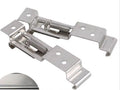 2 PCS Rectangular Car License Plate Spring Loaded Stainless Steel Bracket Cars Frame Holder Clamps Trailer Number Plate Clips