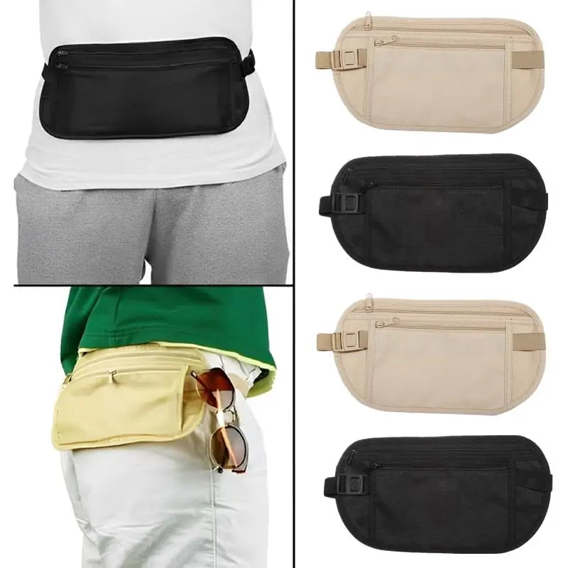 1pc Sport Running Wais Bag Invisible Travel Waist Packs Pouch For Passport Money Belt Bag Hidden Security Wallet Gift Pack
