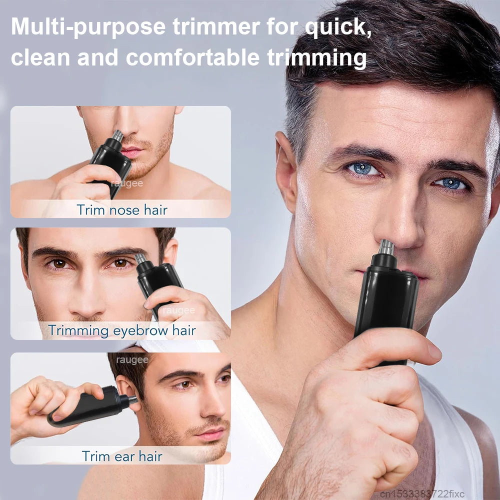 Electric Nose and Ear Hair Trimmer for Men USB Charging Nose Hair Clipper Painless Portable Mini Men's Eyebrow Nose Hair Remover