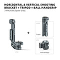 LEAPLIGHT Aluminum Mini Tripod for DJI Osmo Pocket 3/4/4P/360LunaUltra Camera Tripod Handheld Grip w 360° BallHead+Phone Stand