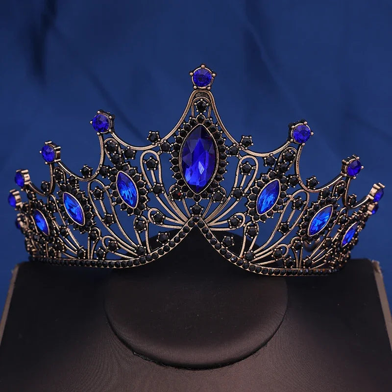 Bridal Crown Baroque Vintage Princess Queen Headwear Crystal Tiara For Women Wedding Crown Hair Dress Accessories Jewelry