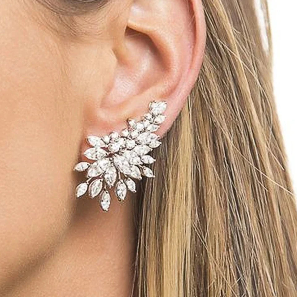 ZAKOL Gorgeous Women's Stud Earrings Full with Dazzling Zirconia Sparkling Ear Piercing Earring Party Jewelry Mother's Day Gift